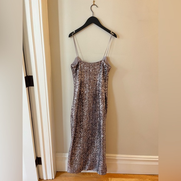 NWT J Crew Collection Silver Sequin Slip Dress - Picture 8 of 8